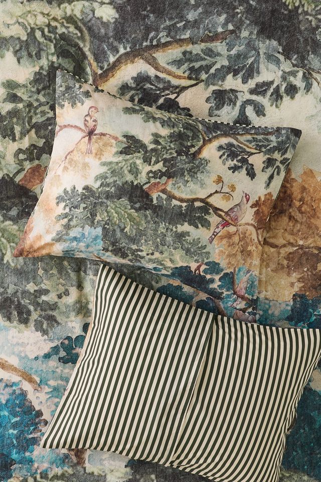 The Printed Cotton-Slub Pillow Shams, Set of 2 #2