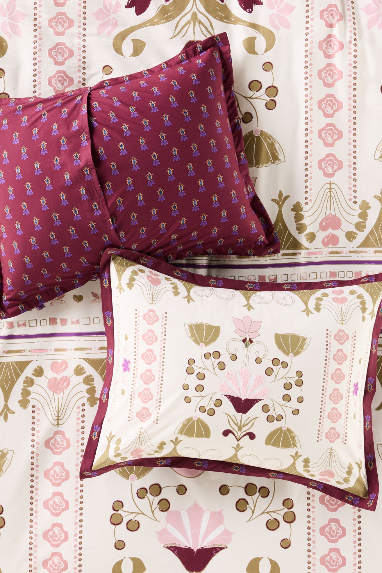 The Printed Cotton-Slub Pillow Shams, Set of 2 - Elodie, Standard