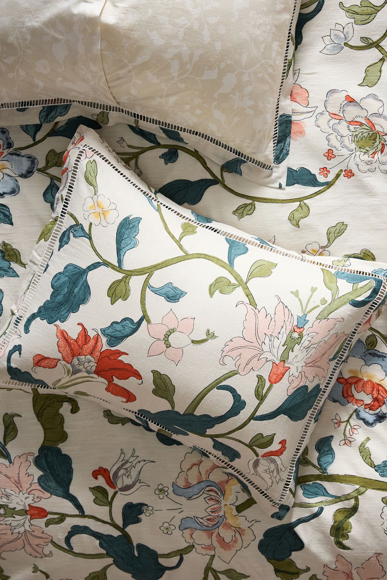 The Printed Cotton-Slub Pillow Shams, Set of 2 - Hattie, Standard, King Sham, Set of 2