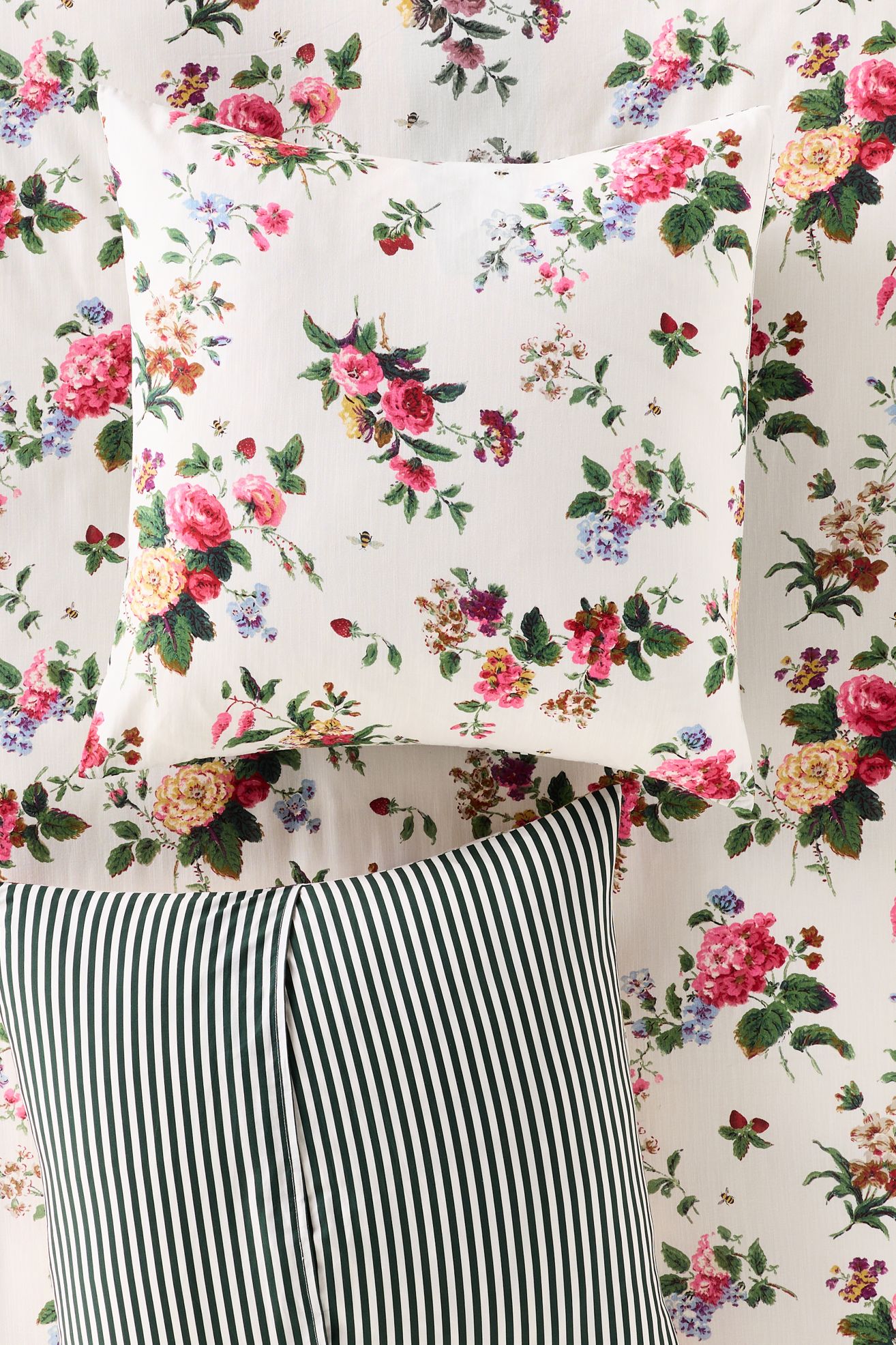 The Printed Cotton-Slub Euro Sham - Camilla, Standard, Euro Sham