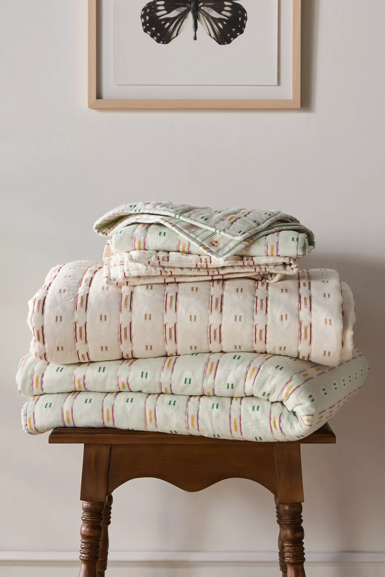 Nera Yarn Dye Jacquard Striped Quilt - thumbnail 2
