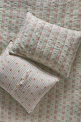 Taie d'oreiller rayée jacquard teint en fil Nera, lot de 2