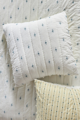Anthropologie Cate Cotton Woven Euro Sham