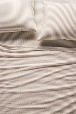 Maeve Cotton Striped Ruffle Printed Duvet Cover