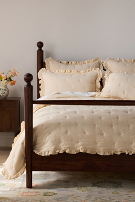 Anthropologie Naomi Cotton Ruffle Quilt