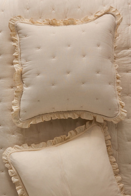 Anthropologie Naomi Cotton Ruffle Euro Sham