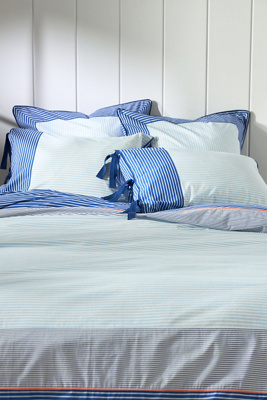 Anthropologie Livia Cotton Stripe Printed Duvet Cover