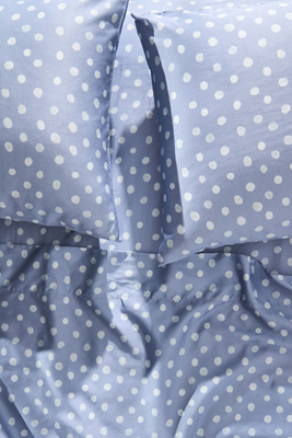 Maeve The Organic Cotton Sateen Printed Sheet Set By  In Blue