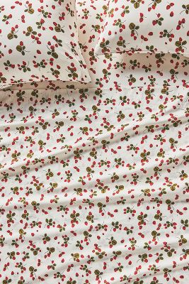 Maeve Organic Sateen Printed Sheet Set By  In Red Size Twn Xl Sht