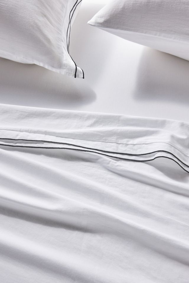 Maeve by Anthropologie Stitched-Flange Spa Sateen Sheet Set #1