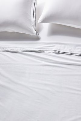 Maeve by Anthropologie Stitched-Flange Spa Sateen Sheet Set