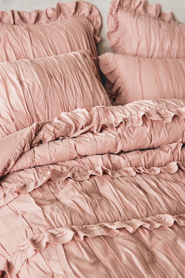 Astride Ruffled Voile Quilt | Anthropologie