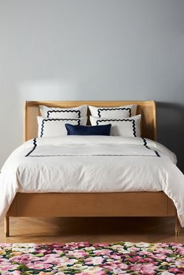 Maeve by Anthropologie Scallop Organic Sateen Duvet Cover