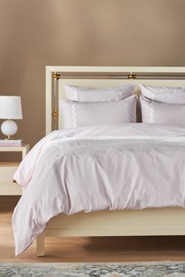 Maeve by Anthropologie Scallop Organic Sateen Duvet Cover