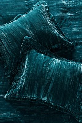 Plush Crushed Velvet Shams, Set of 2