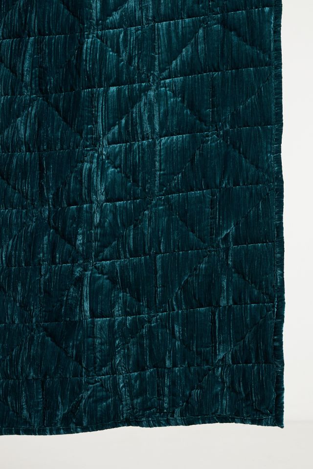 Plush Crushed Velvet Quilt | Anthropologie