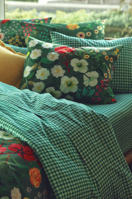Organic Cotton Sateen Shams, Standard, Set of 2 - Moss