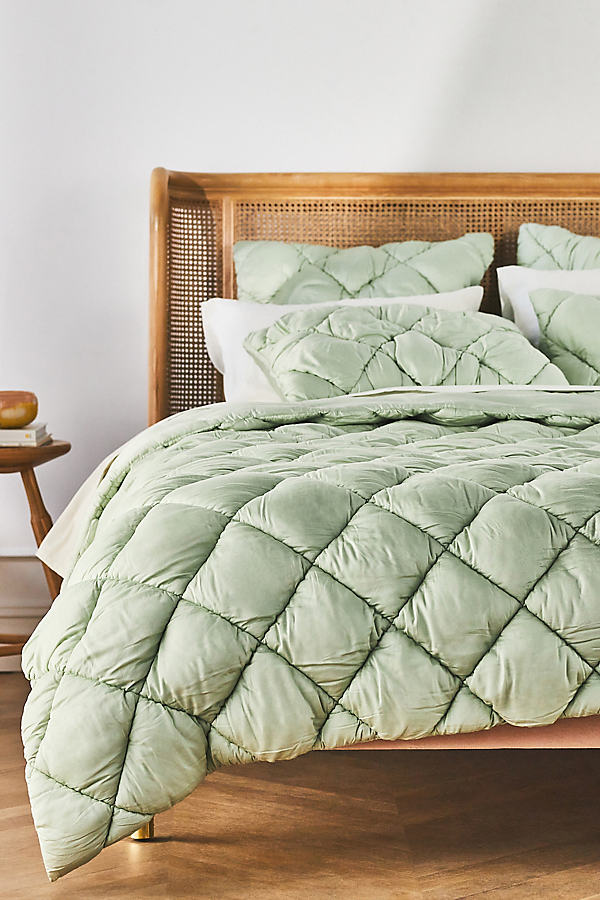 Anthropologie Athena Plush Quilted Bedspread