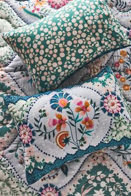 Taies d'oreiller matelassées Theodora Posy, Lot de 2