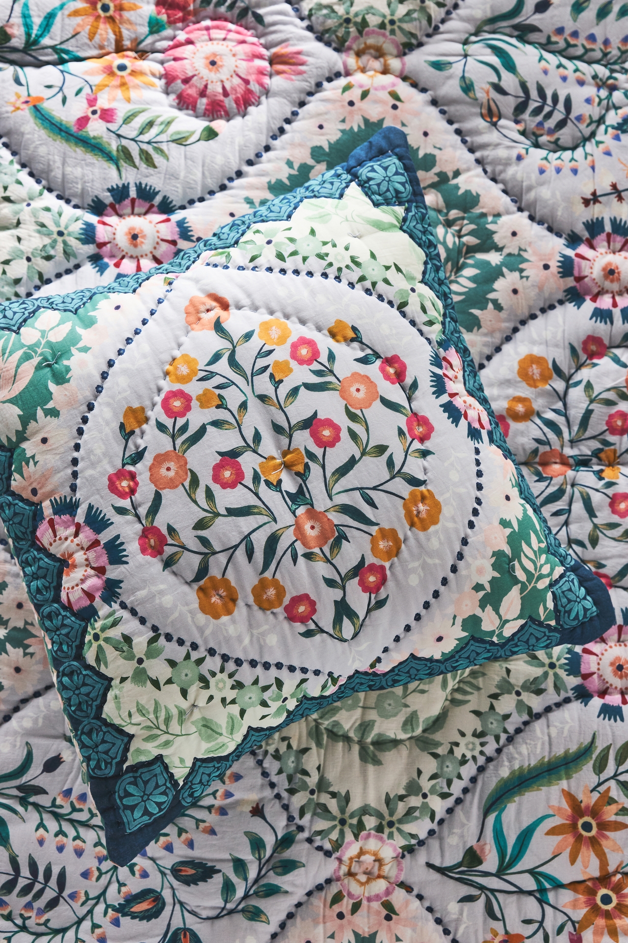 Theodora Posy Quilted Euro Sham