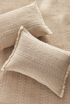 Anthropologie Zuri Cotton Jacquard Shams, Set Of 2