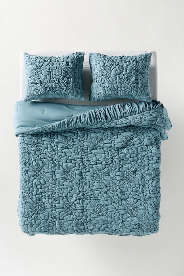 Dahlia 100% Cotton Jersey Floral Quilt | AnthroHome