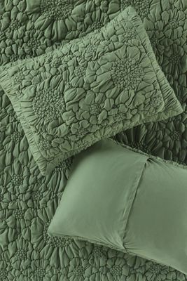 Dahlia Cotton Jersey Floral Shams, Set of 2