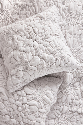 Anthropologie Dahlia Floral Jersey Euro Sham