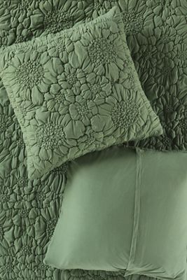 Dahlia Cotton Jersey Floral Euro Sham