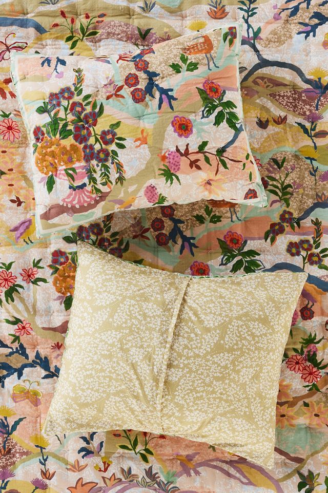 The Printed Textured Cotton Pillow Shams, Set of 2 | AnthroHome