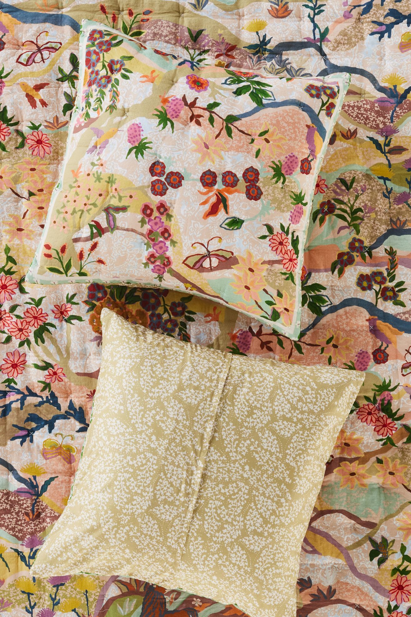 The Printed Textured Cotton Euro Sham - Multi, Standard, Euro Sham