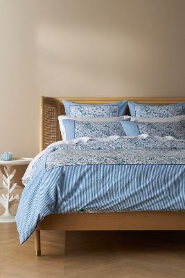 Organic Cotton Blue Eyelash Fringe Full/Queen Duvet Cover + Reviews