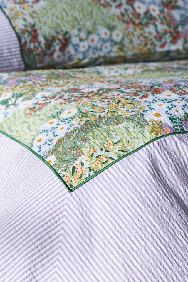 Nalini Organic Cotton Percale Border Floral Duvet Cover #2
