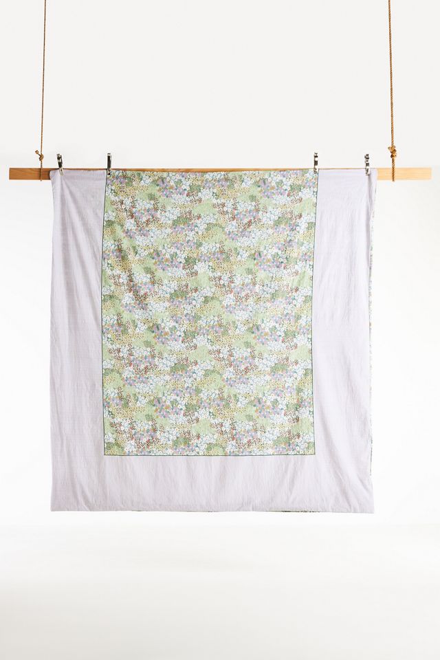 Nalini Organic Cotton Percale Border Floral Duvet Cover #3