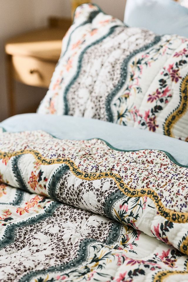 Iluka 100% Cotton Gauze Floral Quilt #1