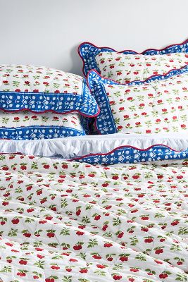 ANTHROPOLOGIE ILUKA PRINTED QUILTU200BED BEDSPREAD 