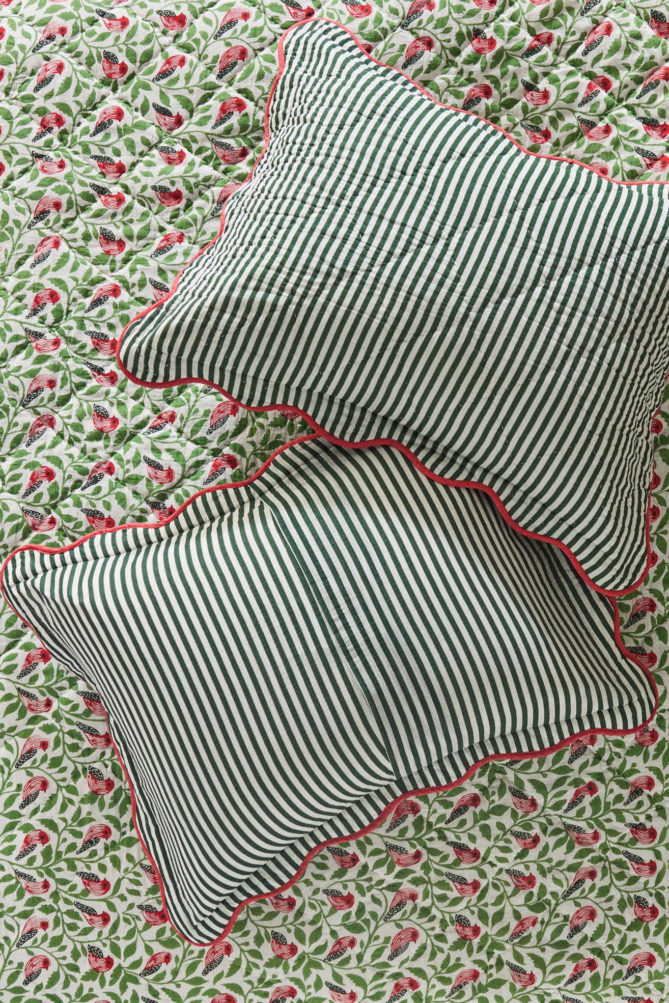 Iluka 100% Cotton Gauze Shams, Set of 2 - Selene Bird, Standard Sham, Set of 2
