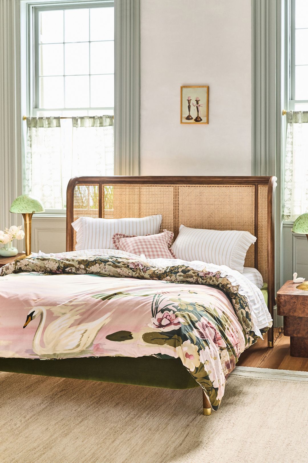 The Organic Cotton Printed Percale Duvet Collection - Cygne, Standard, King