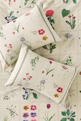 Organic Cotton Printed Percale Pillow Shams, Set of 2