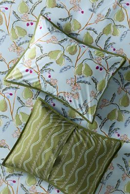 Las Fundas de Almohada Estampadas de Percal de Algodón Orgánico, Juego de 2