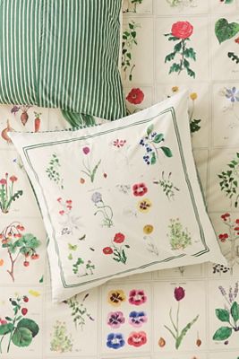 Organic Cotton Printed Percale Euro Sham