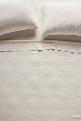 Anthropologie Washed Linen Sheet Set