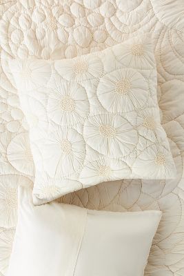 Anthropologie Flora Euro Sham In White