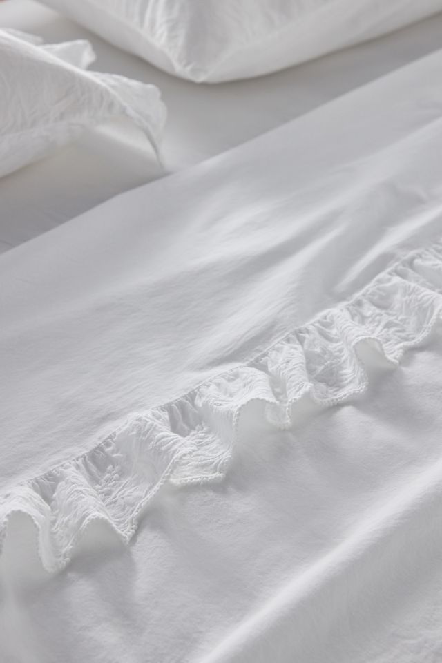 Loren Percale Cotton Embroidered Sheet Set #1