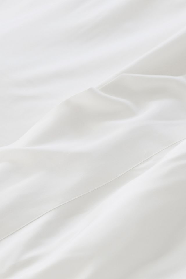 White Bamboo Twin Duvet Cover Set with Sham