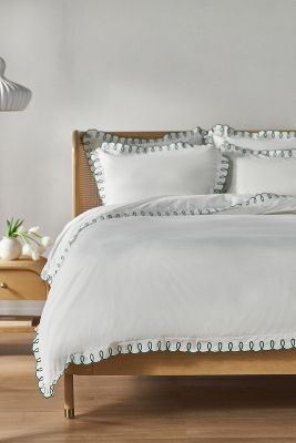Shop Maeve By Anthropologie Looped Organic Percale Duvet Cover