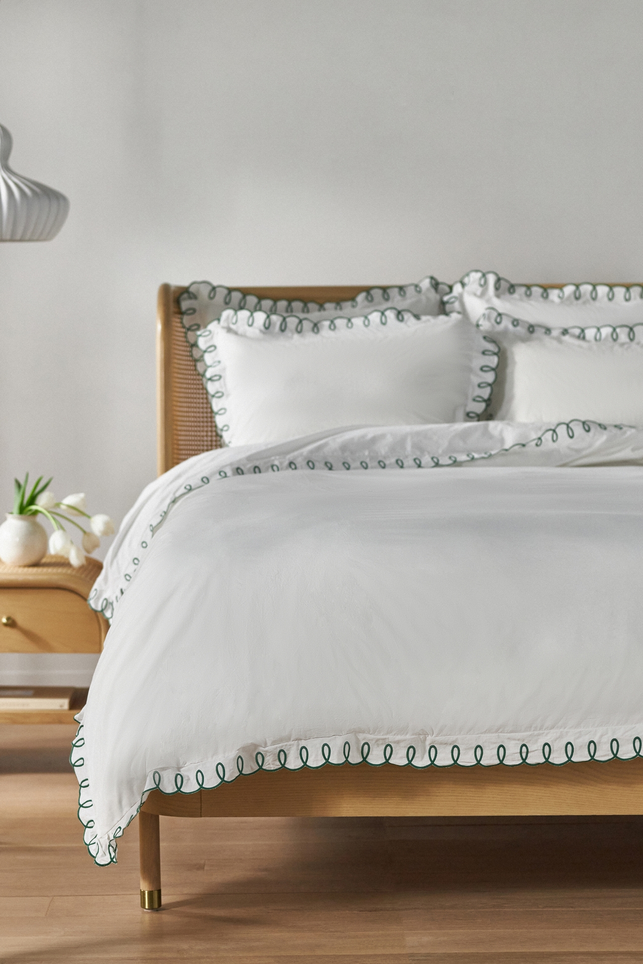 Maeve by Anthropologie Organic Cotton Looped Embroidered Duvet Cover