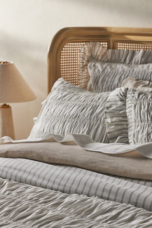 Betsy Cotton Ruffle Stripe Duvet Cover #1