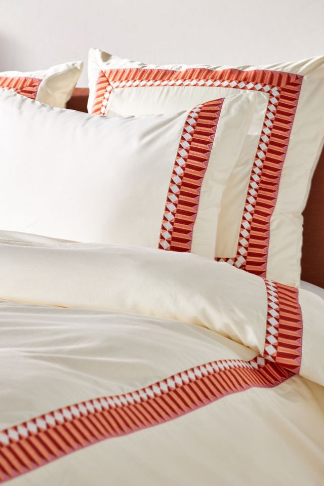Coraline Cotton Sateen Embroidered Duvet Cover #1