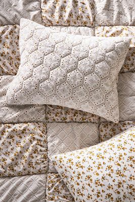 Shop Anthropologie Janie Eyelet Shams, Set Of 2